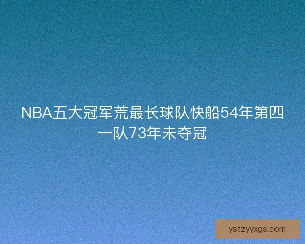 NBA五大冠军荒最长球队快船54年第四一队73年未夺冠